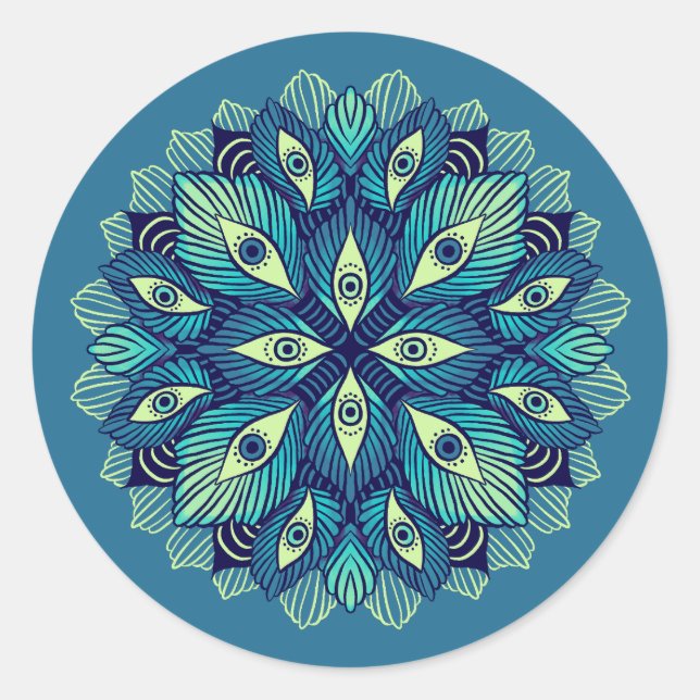 Adesivo Trippy Psychedelic Eyes Arte Surreal Floral (Frente)