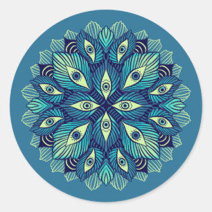 Adesivo Trippy Psychedelic Eyes Arte Surreal Floral