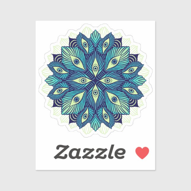 Adesivo Trippy Psychedelic Eyes Arte Surreal Floral (Folha)