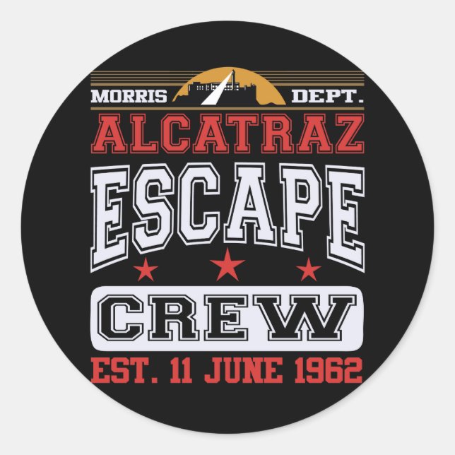 Adesivo Tripulação Alcatraz Escape (Est. 11 De Junho De 19 (Frente)