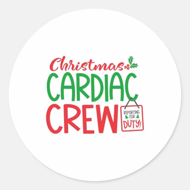 Adesivo Tripulação cardíaca de Natal, dept. cardiologia (Frente)