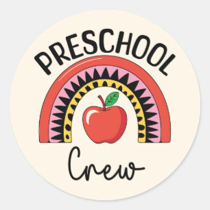 Adesivo Tripulação pré-escolar Arco-íris