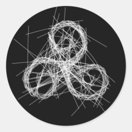 Adesivo Triskele Celta - Símbolo espiral triplo.