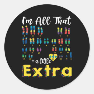 Adesivo Trisomy 21 Xy Extra Cromossoma Boy World Down Synd