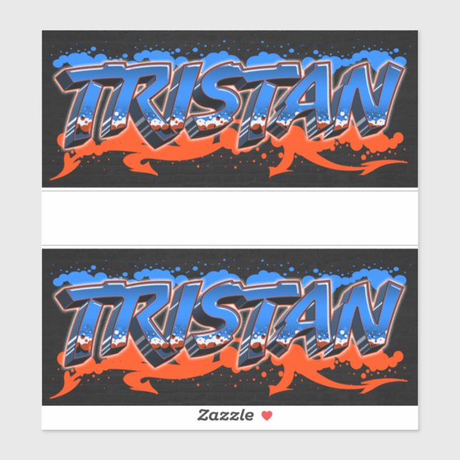 Adesivo Tristan Vorname Name Graffiti Aufkleber Sticker (Folha)