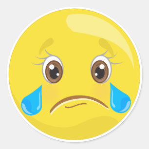 Adesivo Triste Chorando Emoji Stickers
