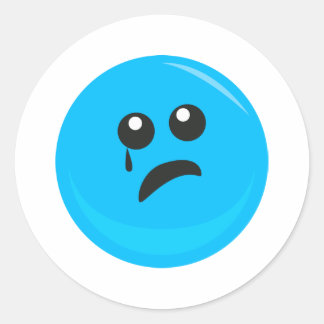 Adesivo Triste Rosto Bonito Chorando