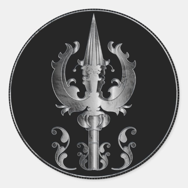 Adesivo Trisula - Tridente de Shiva (Frente)