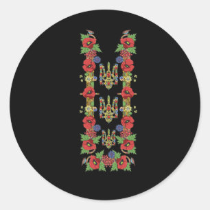 Adesivo Trisulbo Ucraniano Papoulas Vermelhas Floral Retro