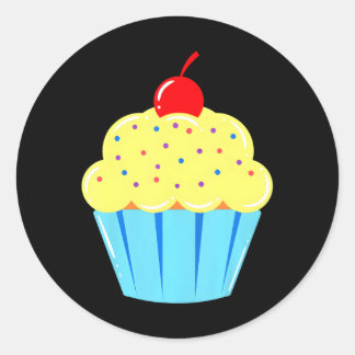 Adesivo Trituração De Cereja De cupcake No Topo Da Indústr