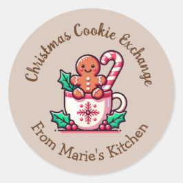 Adesivo Troca de Biscoitos de Natal Personalizável