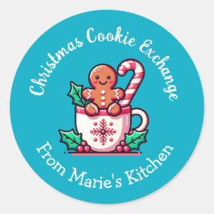 Adesivo Troca de Biscoitos de Natal Personalizável