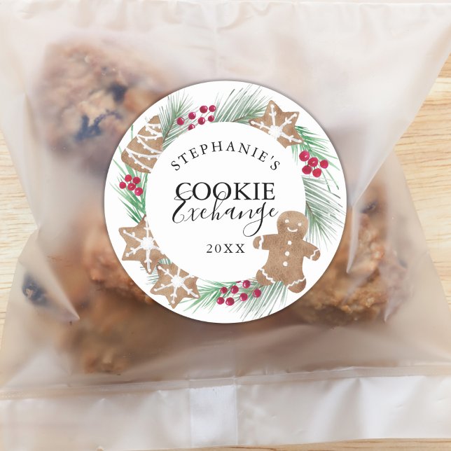 Adesivo Troca de Cookies Watercolor (Criador carregado)