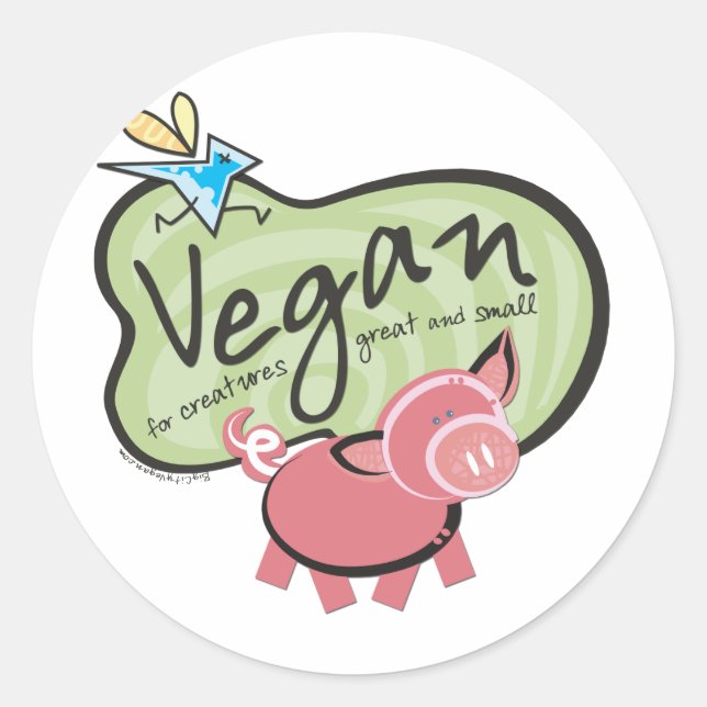 Adesivo Troca de Mensagens de Vegan Cute (Frente)