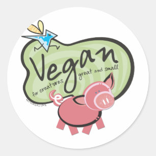 Adesivo Troca de Mensagens de Vegan em Cute