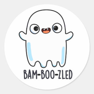Adesivo Trocadilho de Bam-bu, Cute Halloween Confuso
