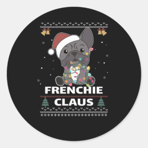 Adesivo Trocadilho de Natal francês FRENCHIE CLAUS