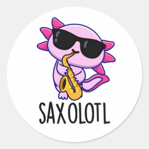 Adesivo Trocadilhos Sax-olotl Engraçado Saxofone