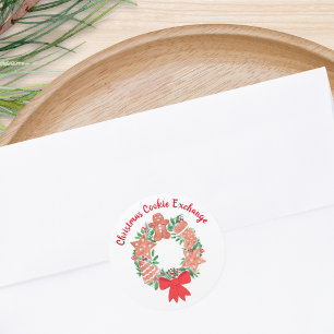 Adesivo Trocas de Biscoitos de Natal de Gengibre 