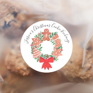 Adesivo Trocas de Biscoitos de Natal de Gengibre 