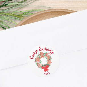 Adesivo Trocas de Cookies de Férias de Natal
