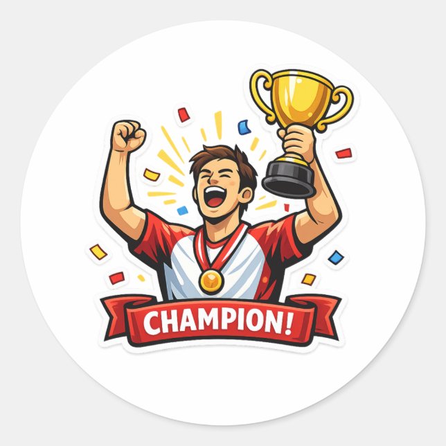 Adesivo Troféu de Celebração do Campeão (Frente)