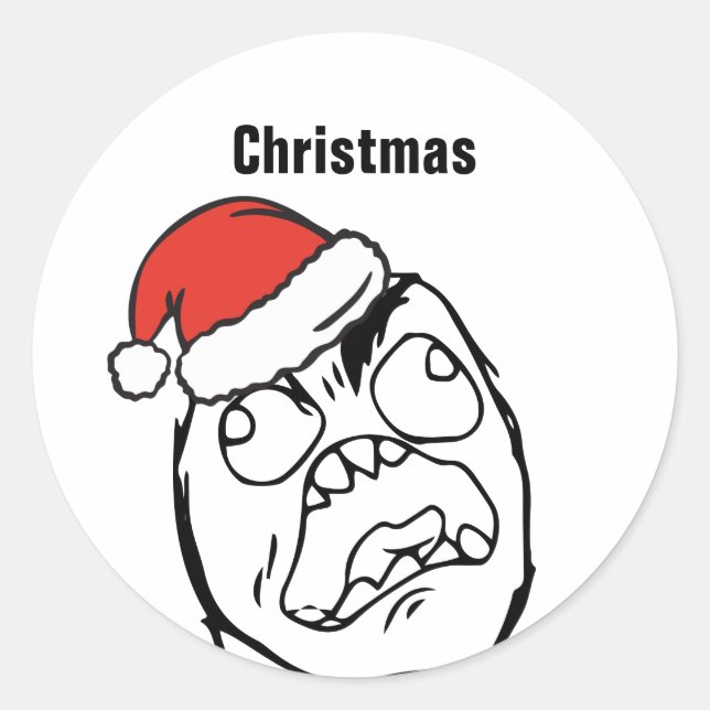 Adesivo Troll Me Memes loucos EDITÁVEIS natal (Frente)