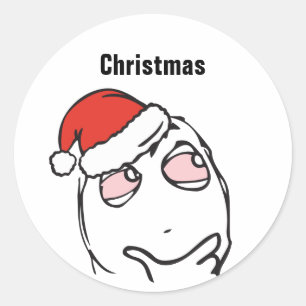 Adesivo Troll Me Memes pensando alto EDITÁVEL natal