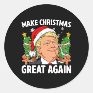 Adesivo Troll Trump 2024 Faça o Natal Grande Novamente Hom