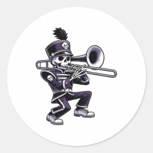 Adesivo Trombone de Banda de Marcha Escolar de Esqueleto H