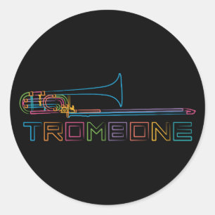 Adesivo Trombone do arco-íris