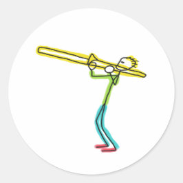 Adesivo Trombone Stickman