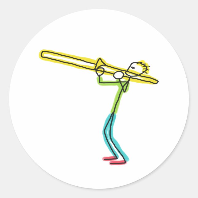 Adesivo Trombone Stickman (Frente)