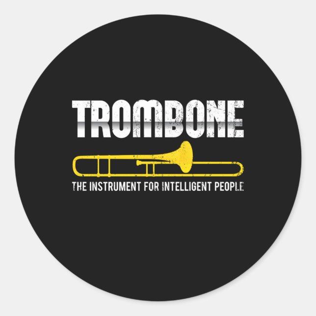 Adesivo Trombonista da Banda Marching Jazz Musical Trombon (Frente)