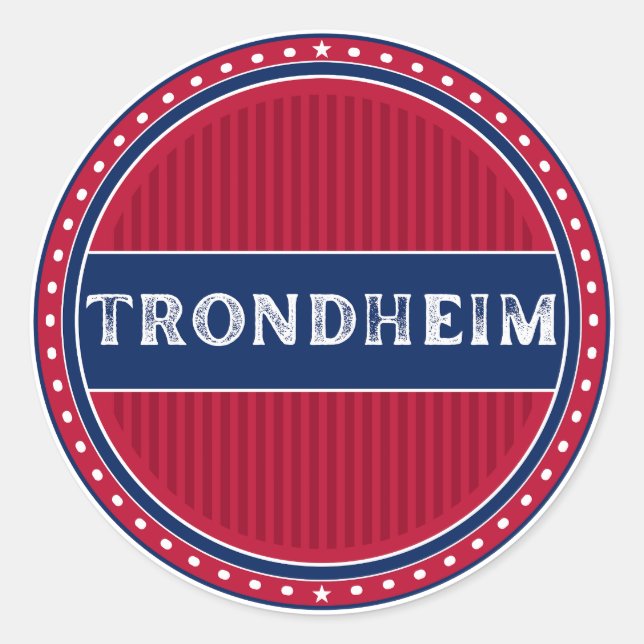 Adesivo Trondheim City Pride Emblem – Norwegian Identity (Frente)