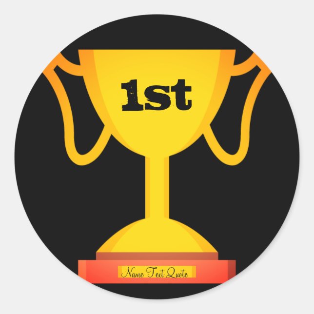 Adesivo Trophy Emoji de modelo Text (Frente)