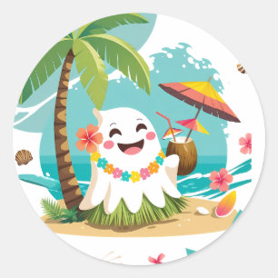 Adesivo Tropical Boo - Kawaii Havaii - Férias Fantasmas