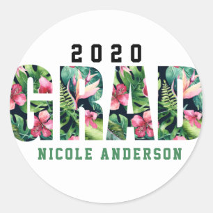 Adesivo Tropical Floral Hibiscus Havaiano GRAD Graduação