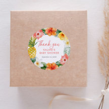 Tropical Floral Luau Chá de fraldas