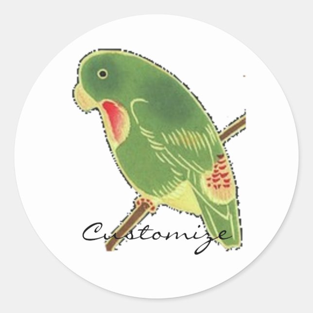 Adesivo Tropical Green Parakeet Thunder_Cove (Frente)