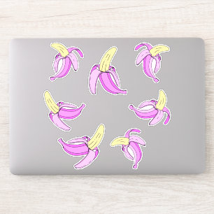 Adesivo Tropical Menina Rosa Bananas Fruta