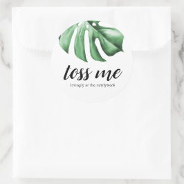Adesivo Tropical Palm Greenery me diz novos recém-casados