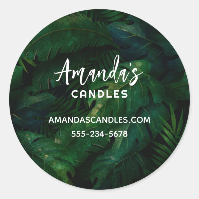 Adesivo Tropical RainForest Foliage Green Foliage Business (Frente)