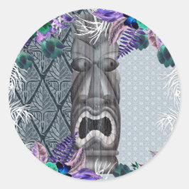 Adesivo Tropical Vintage Retro Floral Tiki Havaiano Luau