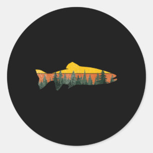 Adesivo Trout Fly Pescar Floresta Exterior Natureza Selvag
