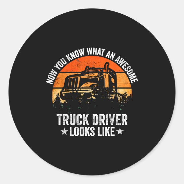 Adesivo Truck Driver Art For Men Women Truck Driver Trucki (Frente)