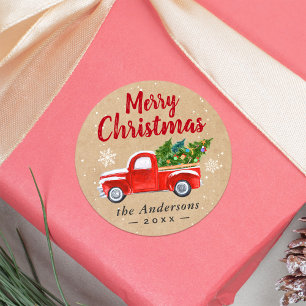 Adesivo Truck Trees de Natal Flocos de Neve Feliz Natal