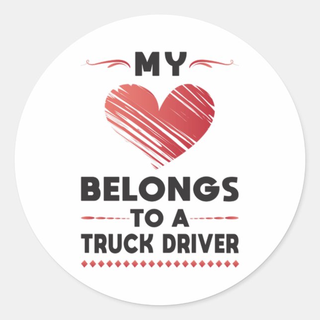 Adesivo Trucker Wife Trucker Wife Truck Love Idea (Frente)
