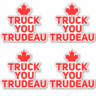 Adesivo Trudeau Trucker contra Justin Trudeau