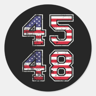 Adesivo Trump 2024 45 48 Vintage